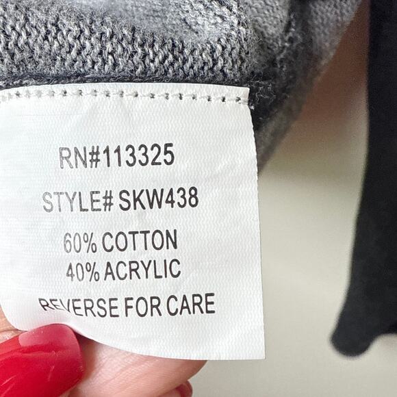 Standard‎ Issue Men's Large Graphite Gray Crewneck Fleece Sweater Contrast Trim - Picture 7 of 8